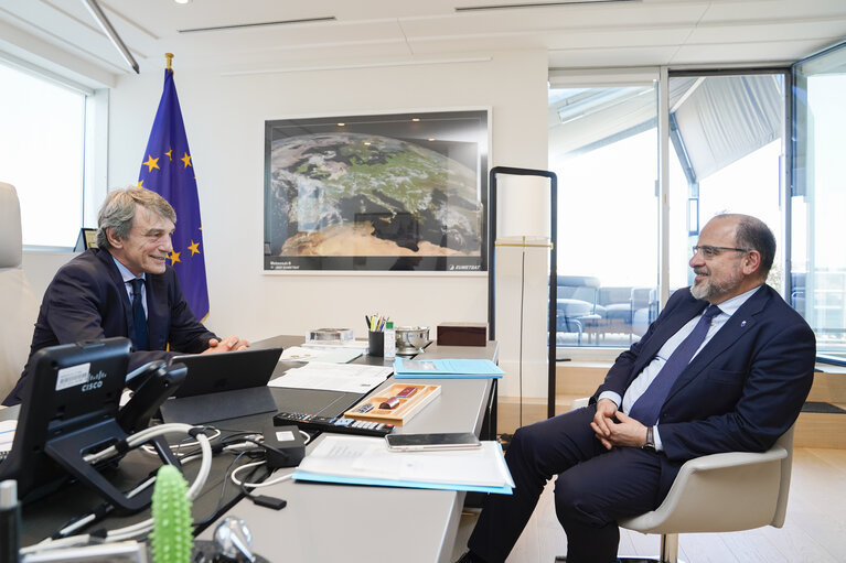 David SASSOLI, EP President meets with Luca JAHIER, President of the Economic and Social Committee