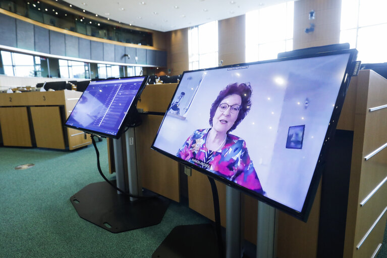 Fotografie 29: ENVI Committee meeting - Exchange of views with Dr Andrea AMMON, Director of the European Centre for Disease Prevention and Control (ECDC) - update on the COVID-19 situation