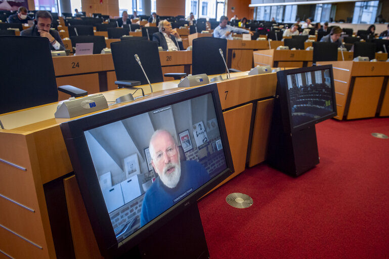 Fotografia 8: TRAN Committee meeting - Exchange of views  on the future of transport sector in the framework of the Green Deal and COVID-19 relief measures related to transport : Presentation of recent proposals by the European Commission