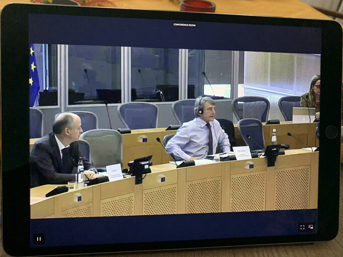 Meeting of the EP Conference of Presidents with the presence of David SASSOLI, EP President - Session from a remote participant point of view