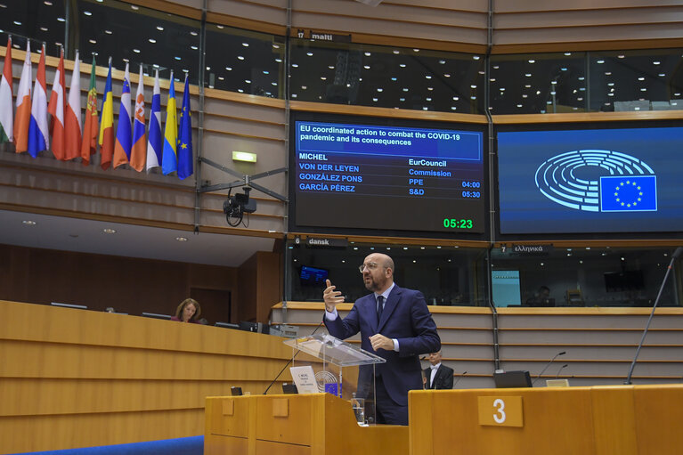 EP Plenary session - EU coordinated action to combat the COVID-19 pandemic and its consequences - Statement by Charles MICHEL, President of the European Council