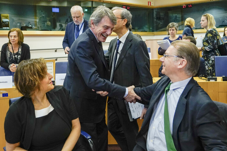 Снимка 6: Meeting of the EP Conference of Presidents with the participation of Charles MICHEL, President of the European Council