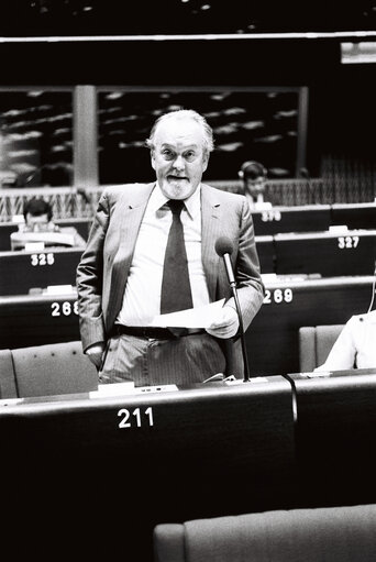 The MEP Francescopaolo D'ANGELOSANTE during a session in Strasbourg in July 1980.