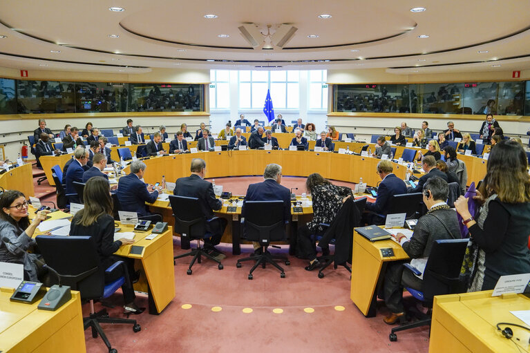 Снимка 3: Meeting of the EP Conference of Presidents with the participation of Charles MICHEL, President of the European Council