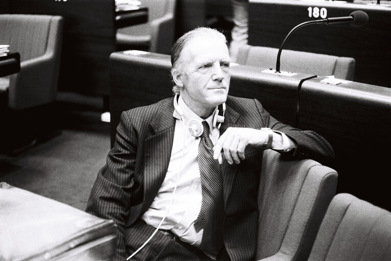 The MEP Philipp von BISMARCK during a session in Strasbourg in July 1980.