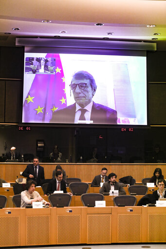 Meeting of the EP Conference of Committee Chairs with David SASSOLI, EP President in visio conference working from home