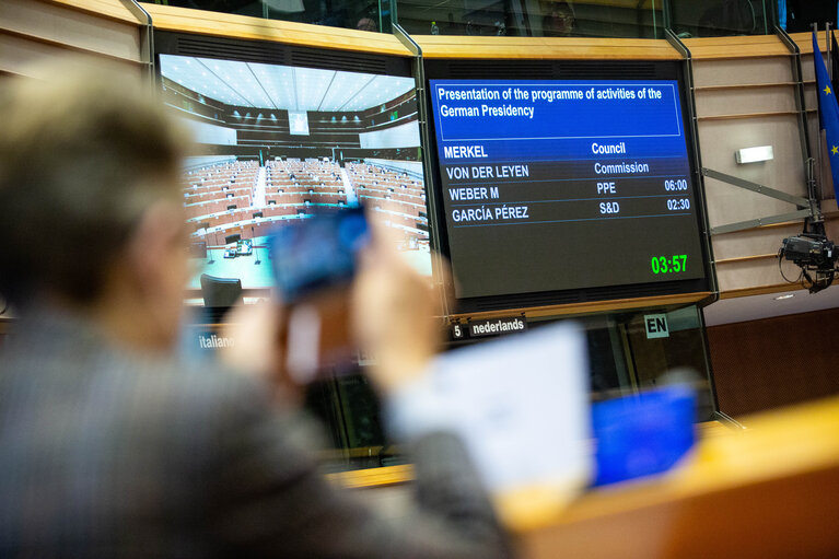 EP Plenary session - Council and Commission statements - Presentation of the programme of activities of the German Presidency