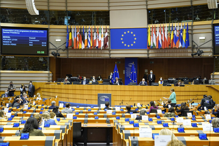 Plenary session - Resumption of session and order of business and Presentation of the programme of activities of the German Presidency