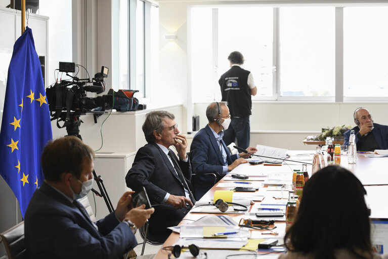 Foto 2: David SASSOLI, EP President takes part of the Opening of the G7 Speakers meeting Addressing the Climate Crisis with economic and Environmental justice for all