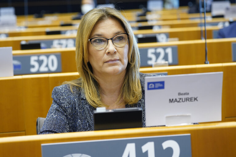 Beata MAZUREK in the EP in Brussels