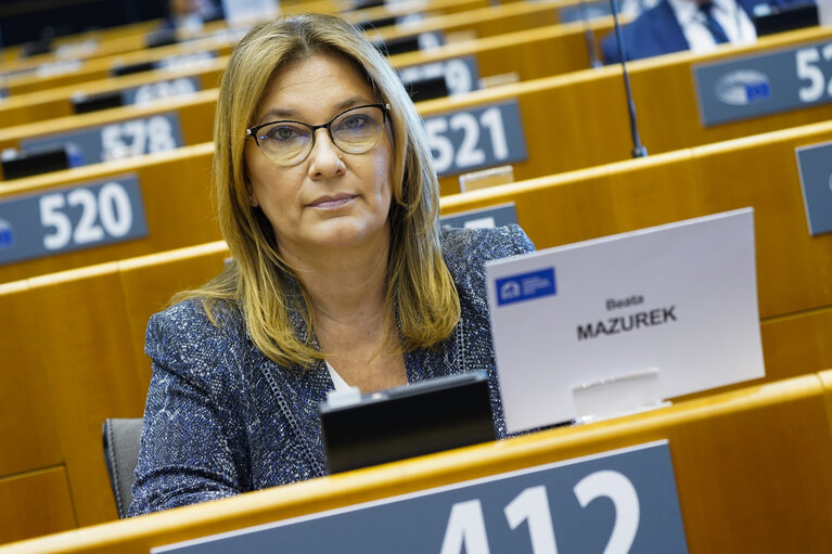 Beata MAZUREK in the EP in Brussels