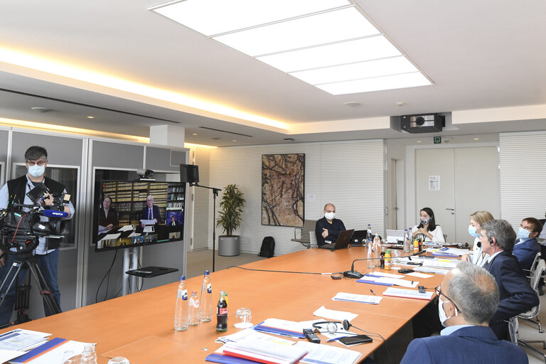 Foto 9: David SASSOLI, EP President takes part of the Opening of the G7 Speakers meeting Addressing the Climate Crisis with economic and Environmental justice for all