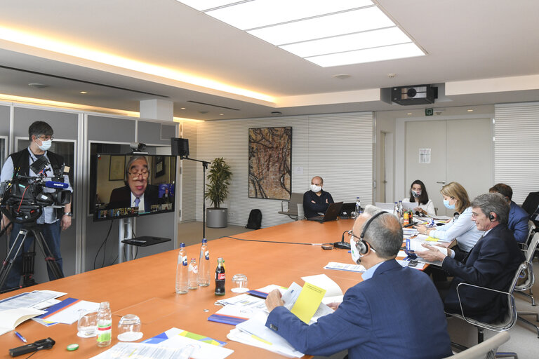 Foto 3: David SASSOLI, EP President takes part of the Opening of the G7 Speakers meeting Addressing the Climate Crisis with economic and Environmental justice for all