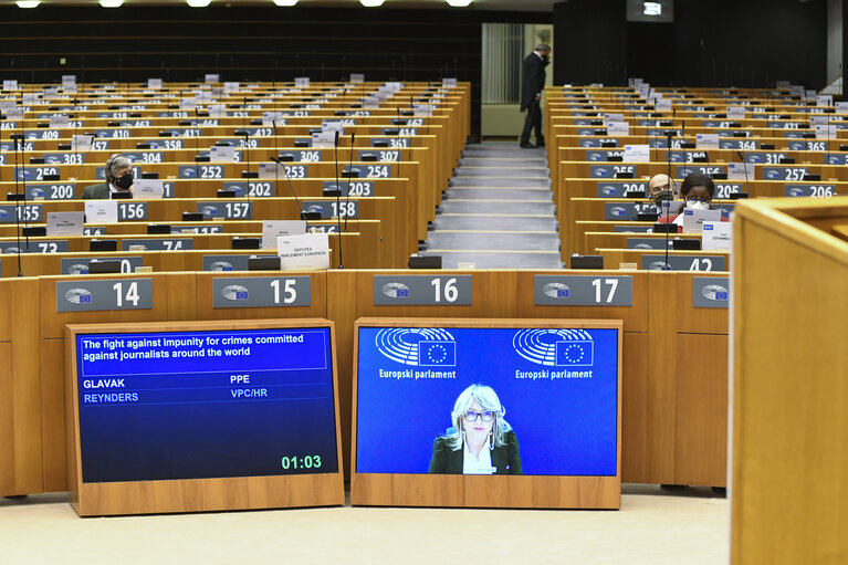 EP Plenary session - The fight against impunity for crimes committed against journalists around the world