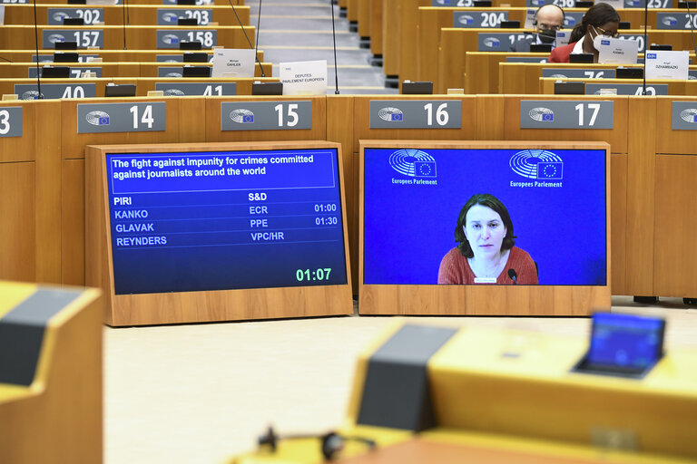 EP Plenary session - The fight against impunity for crimes committed against journalists around the world