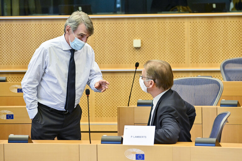 Fotogrāfija 14: Meeting of the EP Conference of Presidents on MFF 21-27 and Own resources