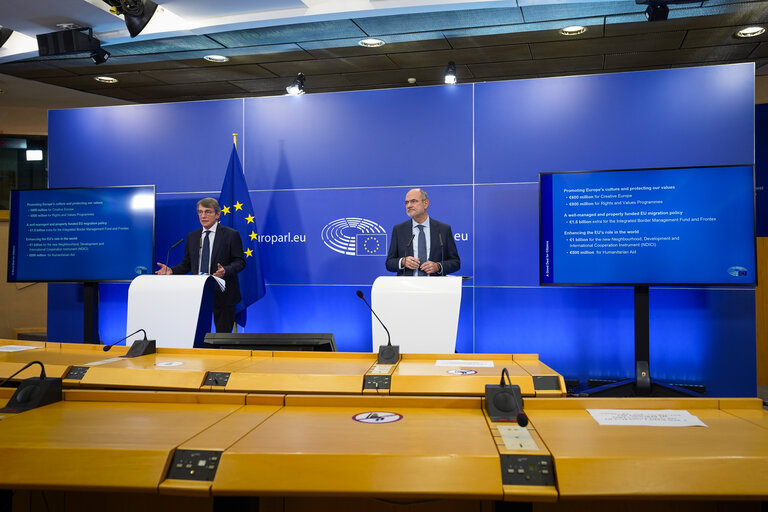 Press conference by David SASSOLI, EP President - EU long term budget - MFF
