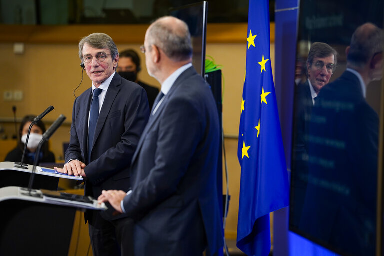 Press conference by David SASSOLI, EP President - EU long term budget - MFF