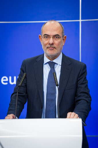 Foto 16: Press conference by David SASSOLI, EP President - EU long term budget - MFF