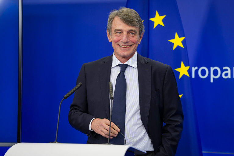 Press conference by David SASSOLI, EP President - EU long term budget - MFF