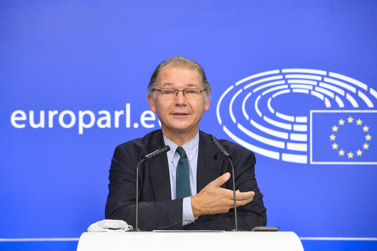 Nuotrauka 13: Briefing of the Green/ EFA group ahead of the plenary session