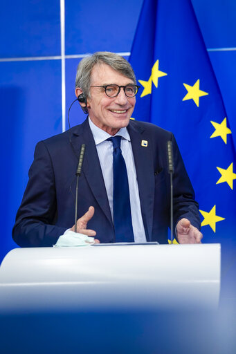 European Council - Press conference by David SASSOLI, EP President