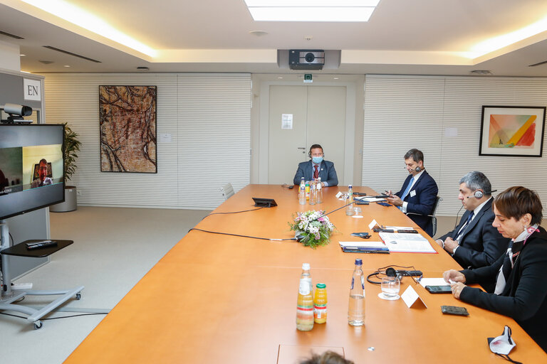 David SASSOLI, EP President Zurab POLOLIKASHVILI, Secretary General  of the UNWTO (remote meeting)