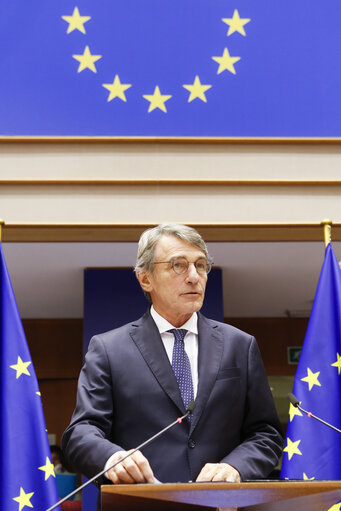 EP Plenary session- Opening statement of David SASSOLI - EP President