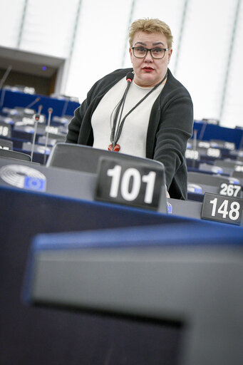 Fotagrafa 3: Sirpa PIETIKAINEN in the EP in Strasbourg