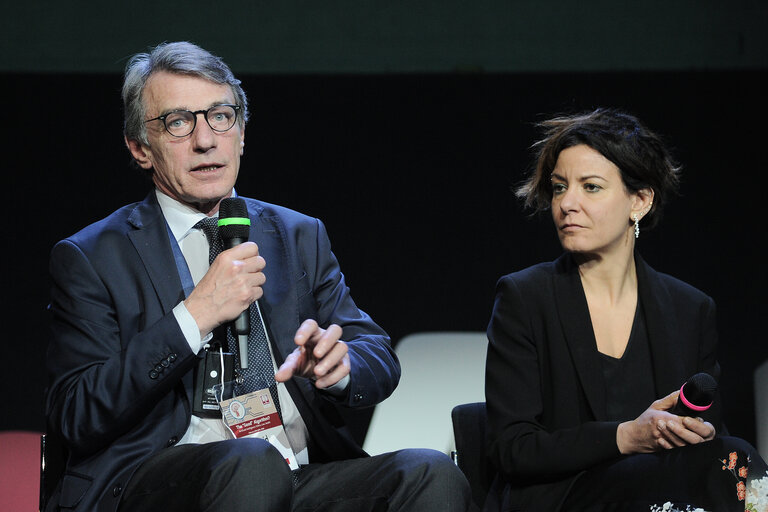 David SASSOLI, EP President, attends a debate at the symposium “The Good Algorithm? Artificial Intelligence, Ethics, Law, Health”