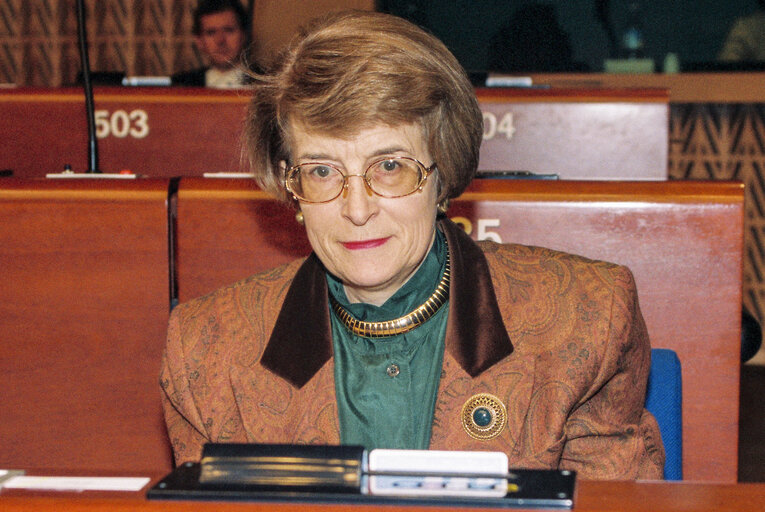 Nuotrauka 10: Marlene LENZ in plenary session in Strasbourg - March 1993