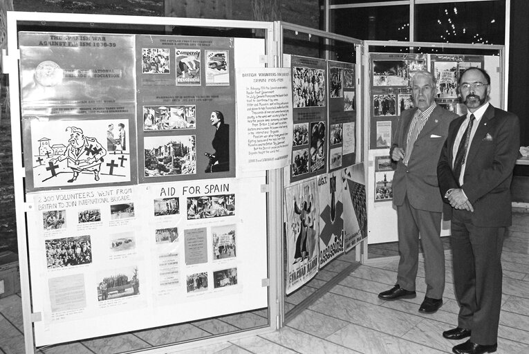 Exhibition on the British volunteers in the International Brigades during the Spanish Civil War at the EP in Strasbourg.