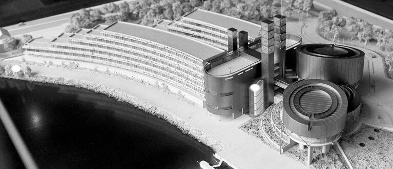 Снимка 1: 3D model of the building of the European Court of Human Rights in Strasbourg