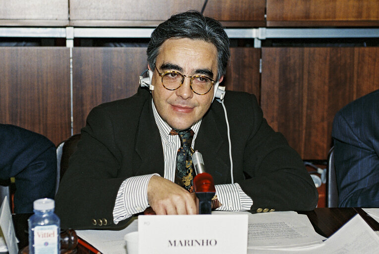 Zdjęcie 2: Luis MARINHO presiding over a meeting at the EP in Strasbourg.