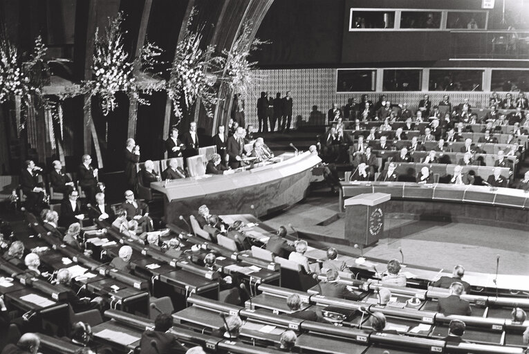 President Valery GISCARD d'ESTAING Inaugurate the Palais de l'Europe in Strasbourg