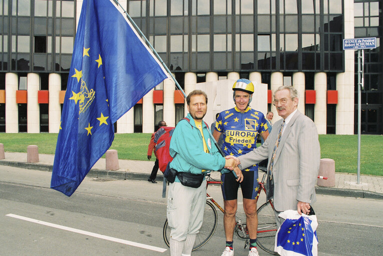 Φωτογραφία 1: Cycling tour of 'Europa Frieden' in Luxembourg on July 1992.