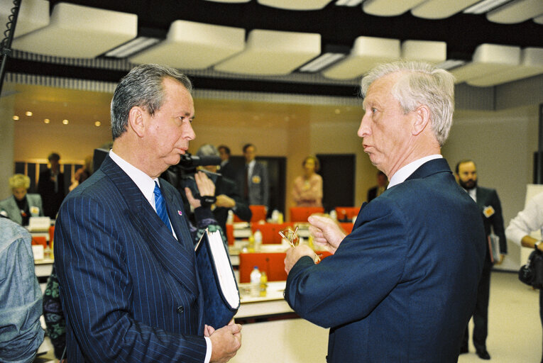 Photo 1 : Meeting with The President of the French Senate at the European Parliament in Brussels