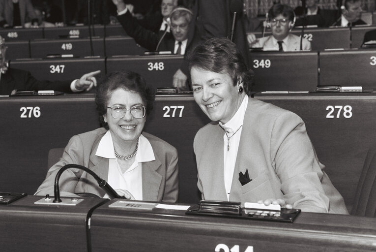 Fotografi 8: The MEP Hedwig KEPPELHOFF-WIECHERT in Strasbourg in July 1992.