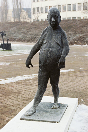 Statue outside of the EP in Strasbourg