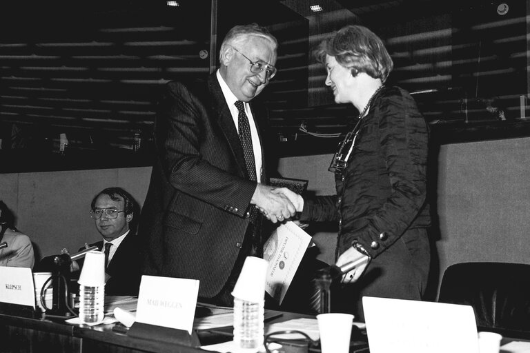 Awarding of the EPP Schuman medal to Hanja MAIJ WEGGEN