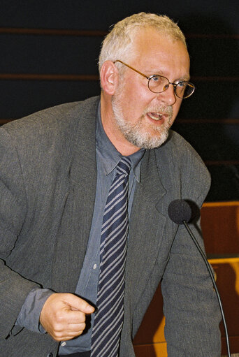 Fotagrafa 1: Portrait of MEP Ulrich STOCKMANN in the hemicycle during the Plenary Session at the EP in Brussels