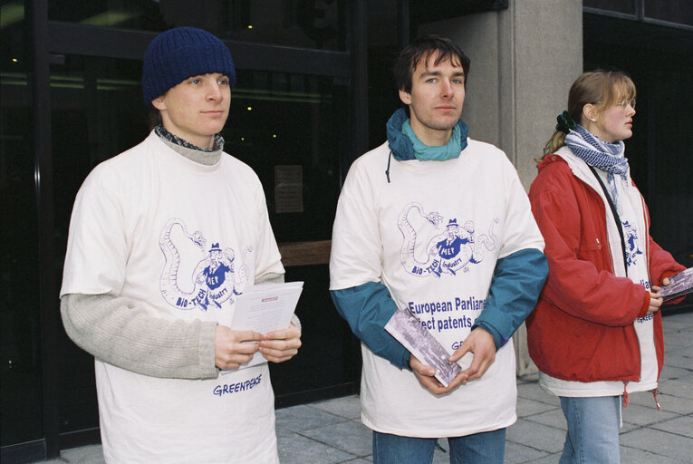 Billede 1: Greenpeace Demonstration at the European Parliament in Brussels