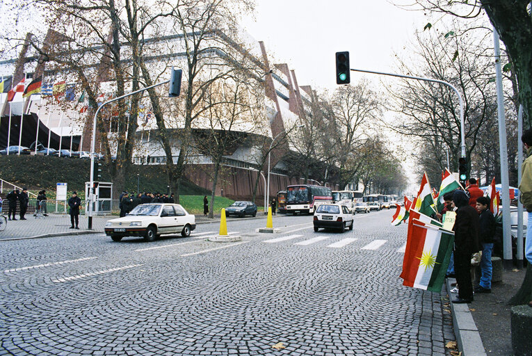 Photo 1: Demonstration of Kurdish refugees in Strasbourg