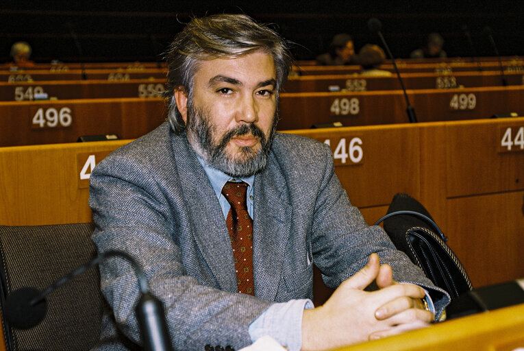 Portrait of MEP Fernando MONIZ at the European Parliament in Brussels