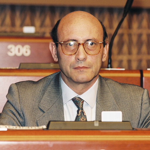 Fotó 1: Pedro MARSET CAMPOS in plenary session in Strasbourg.