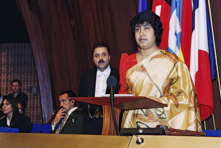 Foto 4: Plenary Session at the European Parliament in Strasbourg. Sakharov Prize 1994