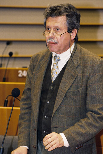 Foto 1: mep Jannis SAKELLARIOU during the plenary session at the European Parliament in Brussels.