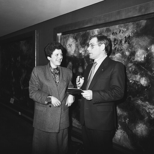 MEP Kenneth COLLINS with Mrs Pauline GREEN in Strasbourg in December 1988