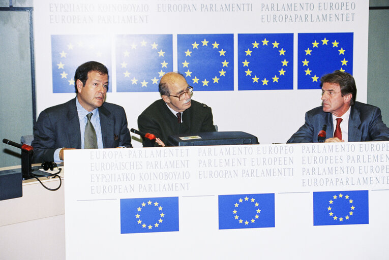 Photo 1 : Press conference in Strasbourg