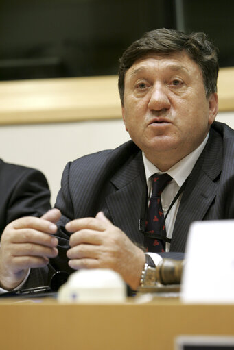 Foto 1: Vladko Todorov PANAYOTOV in a meeting at the EP in Brussels.